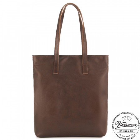 Женская кожаная сумка "Монреаль Нью" (коричневая гладкая кожа)